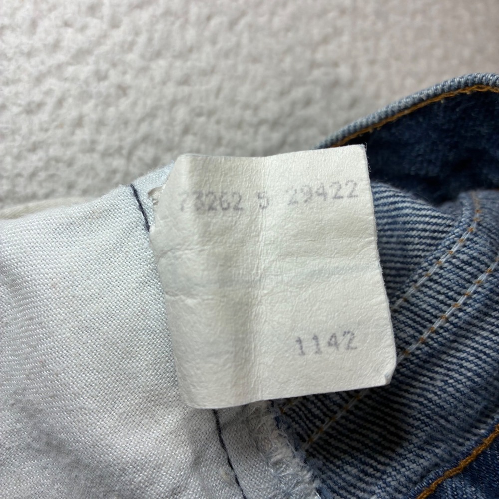 Vintage Levis 505 0217 Selvedge Jeans Men 33x33 Blue Straight Denim USA Made 80s - Picture 10 of 10